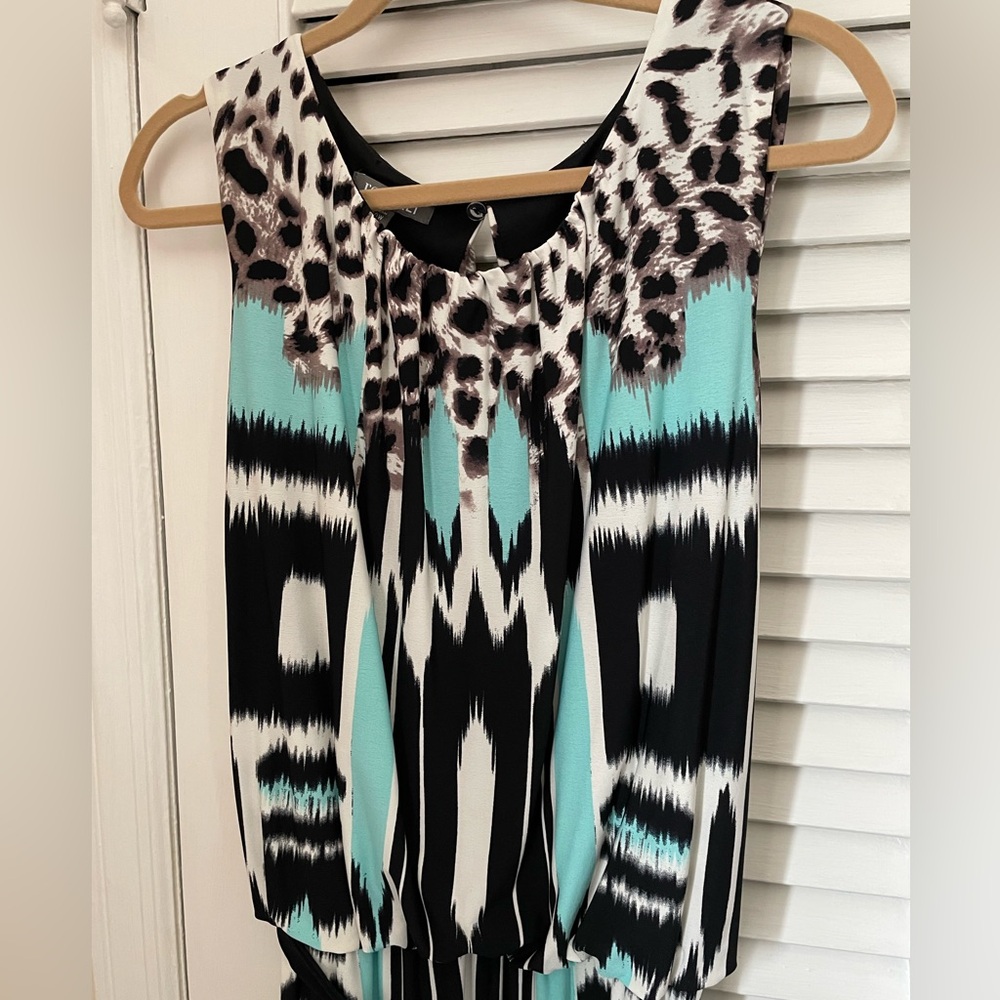 Maxi dress teal & black Roz&Ali 20W - Picture 6 of 7